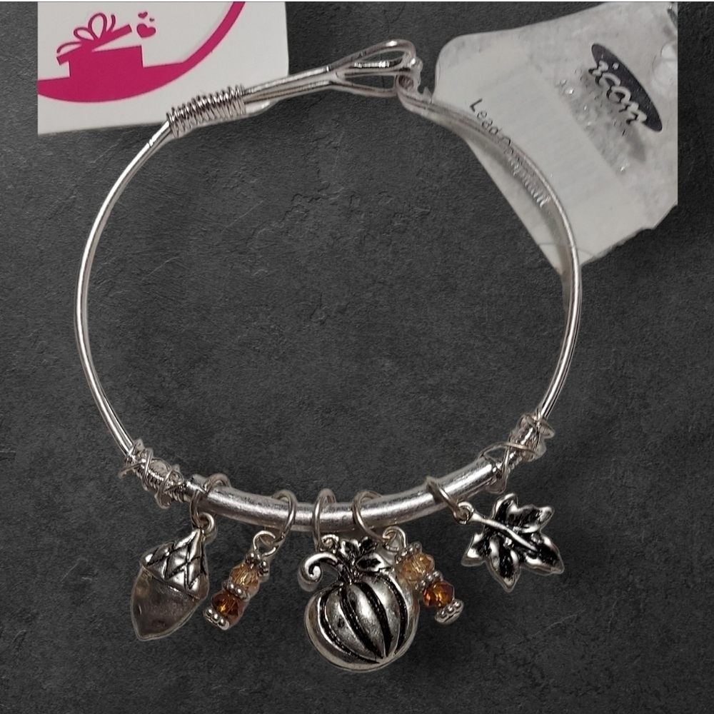 NWT Icon For NADINE WEST Silver Fall Charm Bracelet